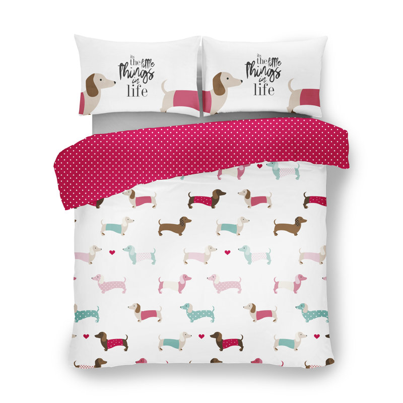 Happy Larry Sausage Dog Duvet Cover Set & Reviews Wayfair.co.uk